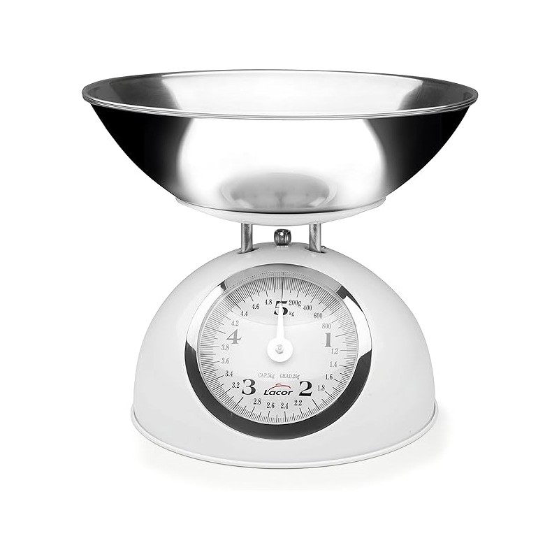 Retro Kitchen Scale 5 Kg/20gr | Analog Kitchen Scale | Stainless Steel Kitchen Scale | Food Scale 30x30x30 cm