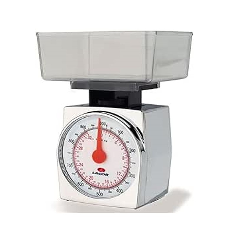 Balança de cozinha de plástico cromado 1 kg com graduação de 5 gramas, 10 x 10 x 10 cm Balança de cozinha de plástico cromado 1 kg com graduação de 5 gramas, 10 x 10 x 10 cm