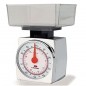 Chromed plastic kitchen scale 1 kg with 5 gram graduation, 10x10x10 cm