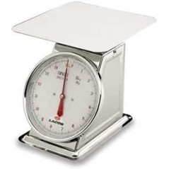 Mechanische Waage mit flacher Platte, 15 kg, mit 50-Gramm-Teilung, Maße 10 x 10 x 10 cm