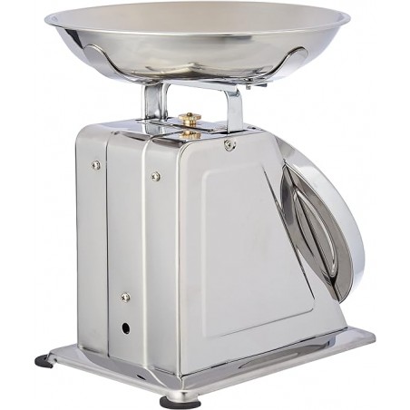 Stainless steel kitchen scale 5 kg, includes stainless steel weighing container, Dimensions 10 x 21 x 10 cm