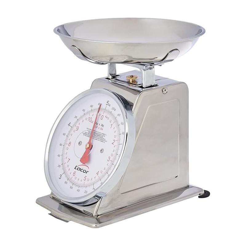 Balance de cuisine en acier inoxydable 10 kg, avec récipient de pesée en  acier inoxydable, Dimensions 10 x 21 x 10 cm