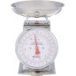 Stainless steel kitchen scale 10 kg, including stainless steel weighing bowl, 10x21x10 cm