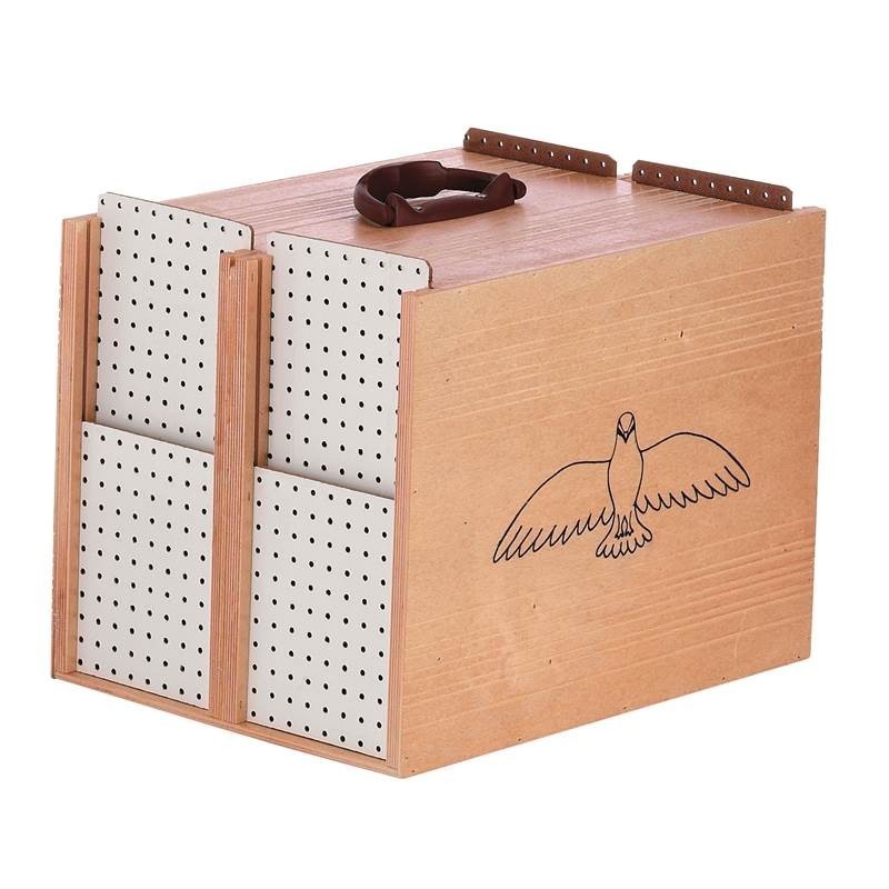 Scatola di trasporto in legno per piccioni con 8 scomparti per piccioni e uccelli, 30x40x32 cm Scatola di trasporto in legno per piccioni con 8 scomparti per piccioni e uccelli, 30x40x32 cm