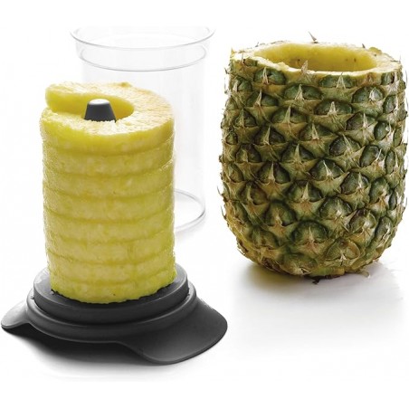 Pineapple Cutter and Peeler with Jar, Includes BPA-Free Plastic Container, Dishwasher Safe, Diameter: 9 cm