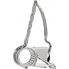 Stainless Steel Kitchen Grater with Hand Crank and 2 Blades, 13.5x20x10 cm | Food Grater | Cheese Grater