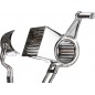 Grattugia in acciaio inox con manovella a 2 lame, Misure 13,5 x 20 x 10 cm.