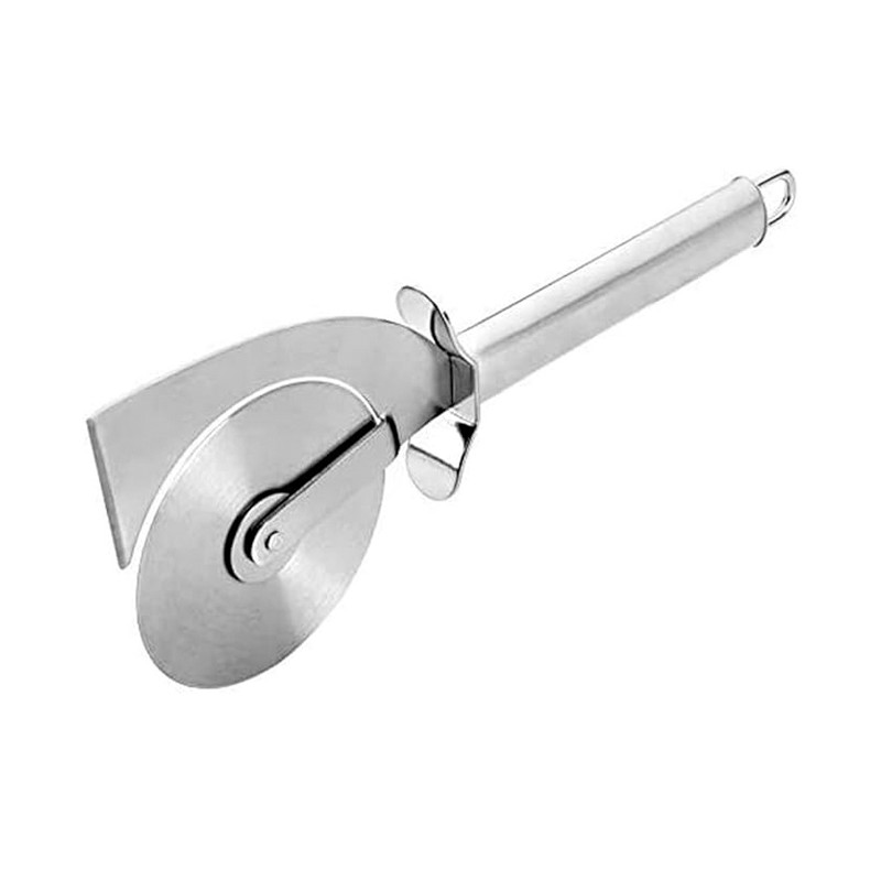 Cortador de Pizza con cuchilla final, acero inoxidable, 24x15 cm | Cortapizza Profesional Lacor