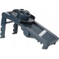 Mandoline en plastique avec 5 lames et presse-agrumes inclus, Couleur grise, Dimensions 15 x 35 x 10 cm	