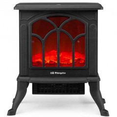 Lareira elétrica Orbegozo 1500W com efeito de fogo real