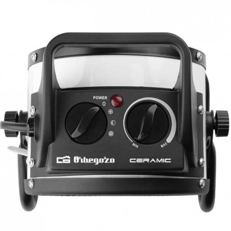 Aquecedor cerâmico industrial Orbegozo com função de ventilação, 2000 W, branco.