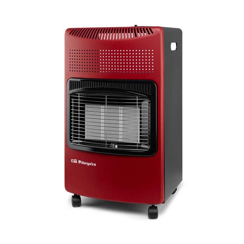 Cuisinière à gaz Orbegozo en céramique rouge, 4200 W, gaz butane et/ou propane