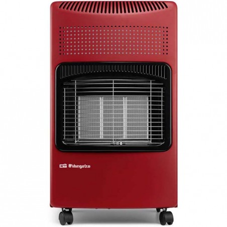 Estufa Gas Butano Roja Orbegozo | Estufa de Gas Butano Llama Azul 4200W | Estufa a Gas Antivuelco | Gas Butano o Propano