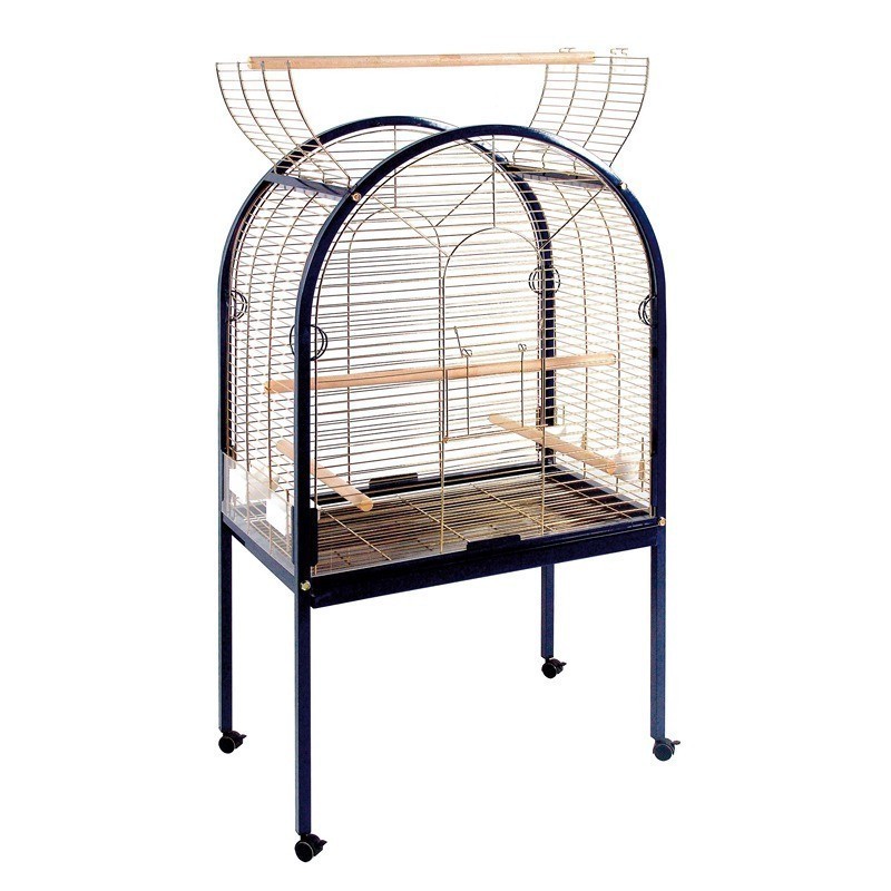 Grande Cage Oiseau sur Pied Volière Canaries Perroquet Grosses Perruches Cacatoès Ara Cage Oiseaux avec Support 85x54x155 cm