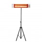 Chauffage de terrasse infrarouge Orbegozo 2000 W, radiateur électrique intérieur/extérieur + trépied réglable