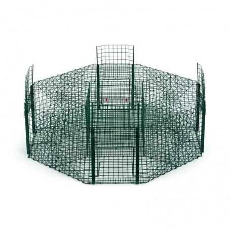 Armadilha para pega octogonal pintada 98x85x31 cm - Armadilha para pássaros