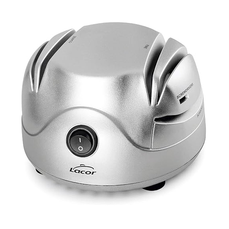 Electric Knife Sharpener, Four Slots with Suction Cup, Sharpens Knives, Safe and Easy to Use, 13x15x9cm