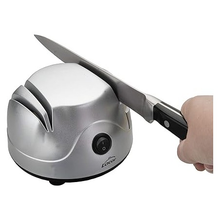 Electric Knife Sharpener, Four Slots with Suction Cup, Sharpens Knives, Safe and Easy to Use, 13x15x9cm