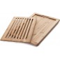 Tabla de Madera para corte de pan 40x30 cm | Tabla para Cortar Pan con Bandeja Recogemigas
