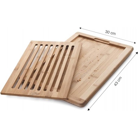 Wooden board for cutting bread, measures 40x30 cm