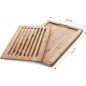 Tagliere per il pane in legno 40x30 cm | Tagliere per il pane con vassoio raccogli briciole