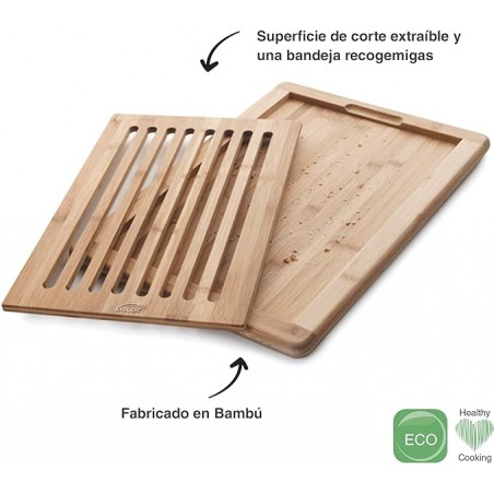 Tabla de madera para corte de pan, Medidas 40x30 cm