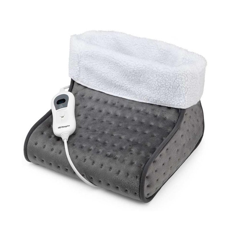 Chauffe-pieds électrique Orbegozo, fabriqué en microfibre ultra douce.