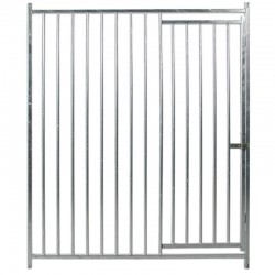 Façade de box avec porte pour chien et barres de séparation de 8 cm