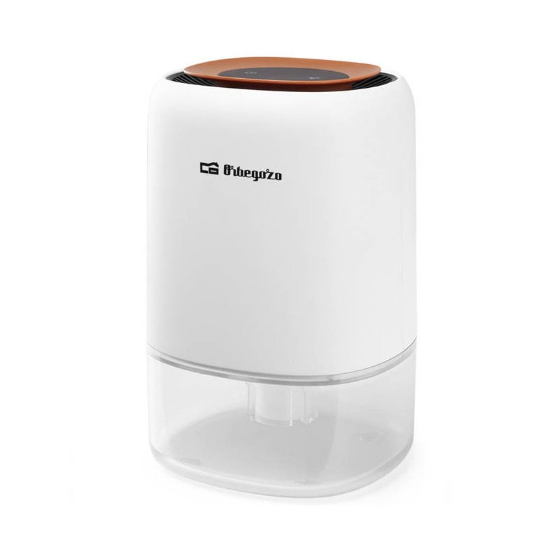 Orbegozo 300 ml/day dehumidifier, 7-color LED decorative light.