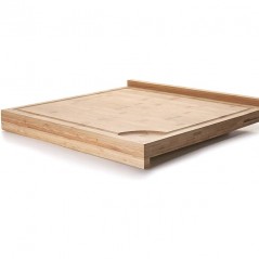 Wendbares Holzbrett zum Brotschneiden, Maße 40 x 38 cm