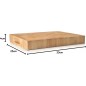 Sturdy wooden board for cutting bread, measures 53x33 cm