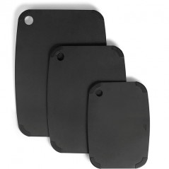 Tabla de corte con fibra de madera + silicona, Color negro, Medidas 30x21,5 cm