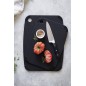Planche à découper en silicone noir et fibres de bois | Antidérapante | Planche de cuisine 30 x 21,5 cm