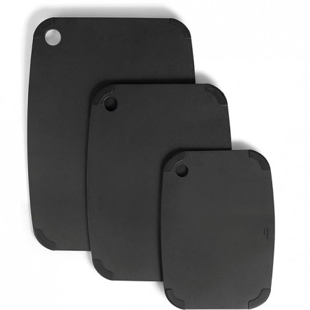 Tagliere in fibra di legno + silicone, colore Nero, Misure 44x32,5 cm