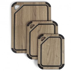 Tabla de corte con fibra de madera + silicona, Color Nogal, Medidas 30x21,5 cm