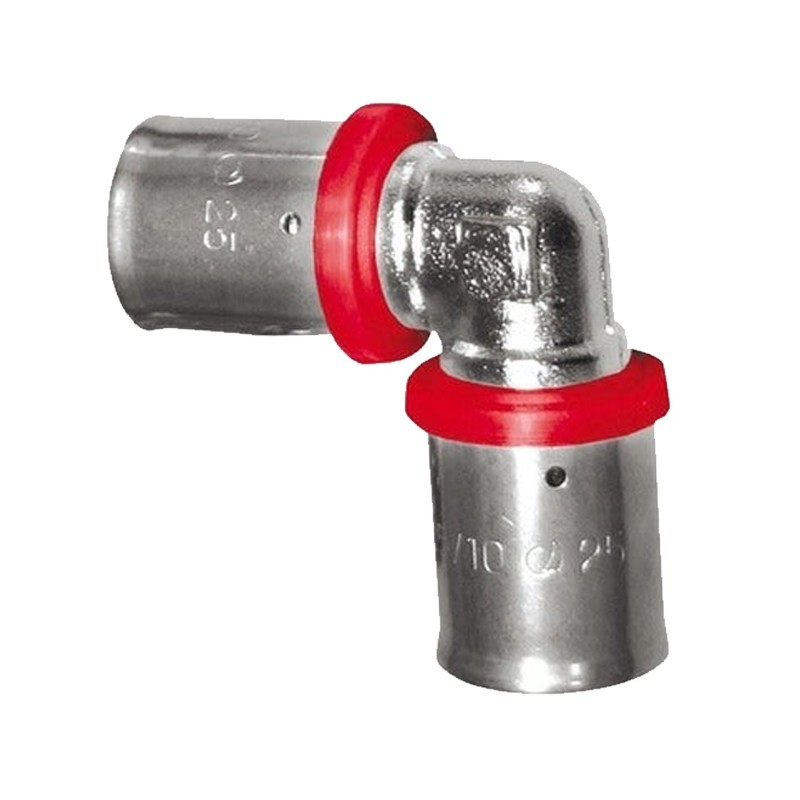 Coude pour tube multicouche 16 mm, à utiliser avec machine à sertir, gris Coude pour tube multicouche 16 mm, à utiliser avec machine à sertir, gris