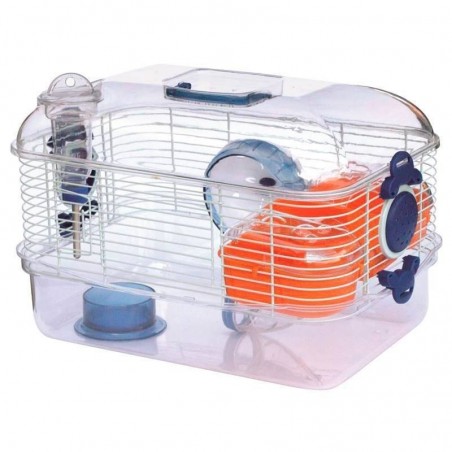 Cage pour Rongeurs pour Hamsters, Souris, en Plastique, Accessoires inclus, 36x24x35 cm