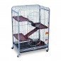 Hamster Pet Cage avec rouesx Hamster Habitat Hamster Voyage Cage Hamster, 64x43x92 cm