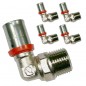 Lot de 5 Coude mâle 1/2'' pour tube multicouche 16 mm, à utiliser avec machine à sertir, gris Lot de 5 Coude mâle 1/2'' pour tube multicouche 16 mm, à utiliser avec machine à sertir, gris