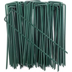 50 Gartenklammern, Kunstrasen, Befestigungspfähle für Netze, verzinkter Metallnagel.