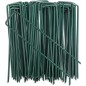 Set di 50 Graffe da giardino, prato sintetico, picchetti di fissaggio per reti, chiodo metallico zincato