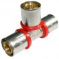 Tee per tubo multistrato da 16 mm, da utilizzare con aggraffatrice, colore grigio…