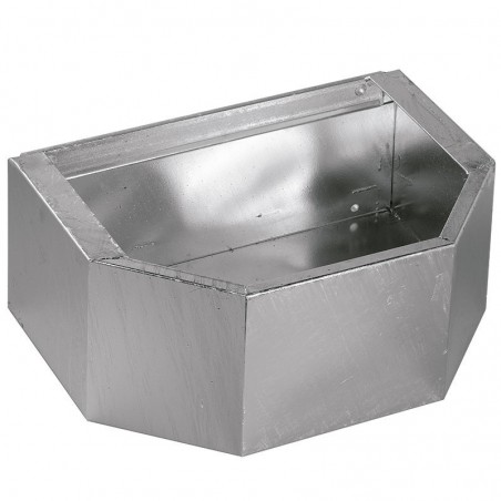 Verzinkter Wandfuttertrog für Pferde, 8 Liter, 50x37x21 cm