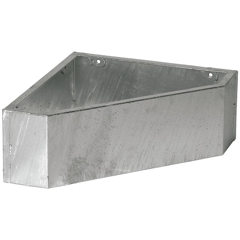 Verzinkter Eckfuttertrog für Pferde, 8 Liter, 50x37x21 cm Verzinkter Eckfuttertrog für Pferde, 8 Liter, 50x37x21 cm