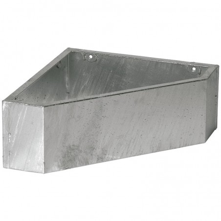 Comedouro de canto galvanizado para cavalos 8 litros, 50x37x21 cm - Comedouro para cavalos