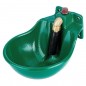 Abreuvoir en Fonte en metal avec Poussoir pour Cheval 10 L, 22x28x18 cm, vert