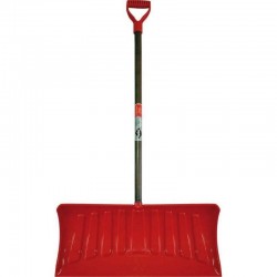 Pala in plastica per fattoria e neve - Spazzaneve con manico ergonomico, 140 cm di lunghezza, 66 cm di larghezza - Attrezzo da g