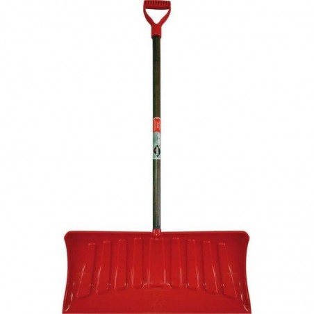 Pá de plástico para fazenda e neve - Pá para neve com cabo ergonômico, 140 cm de comprimento, 66 cm de largura - Ferramenta para