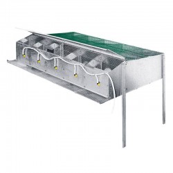 Gaiola para criação de perdizes com 5 compartimentos, 204x108x105 cm - Gaiola para pássaros