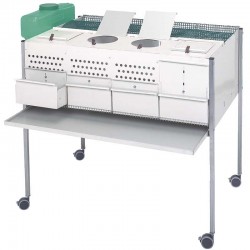Gaiola para perdiz com 4 compartimentos e rodas